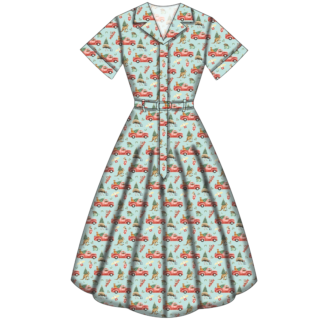 Peggy Swing Dress - Aussie Christmas - Preorder for dispatch 28th of October
