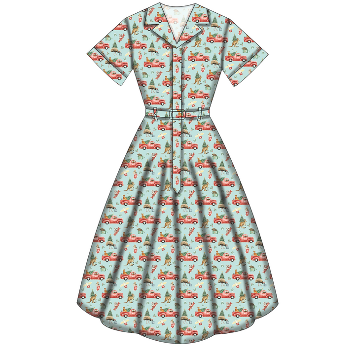 Peggy Swing Dress - Aussie Christmas - Preorder for dispatch 28th of October