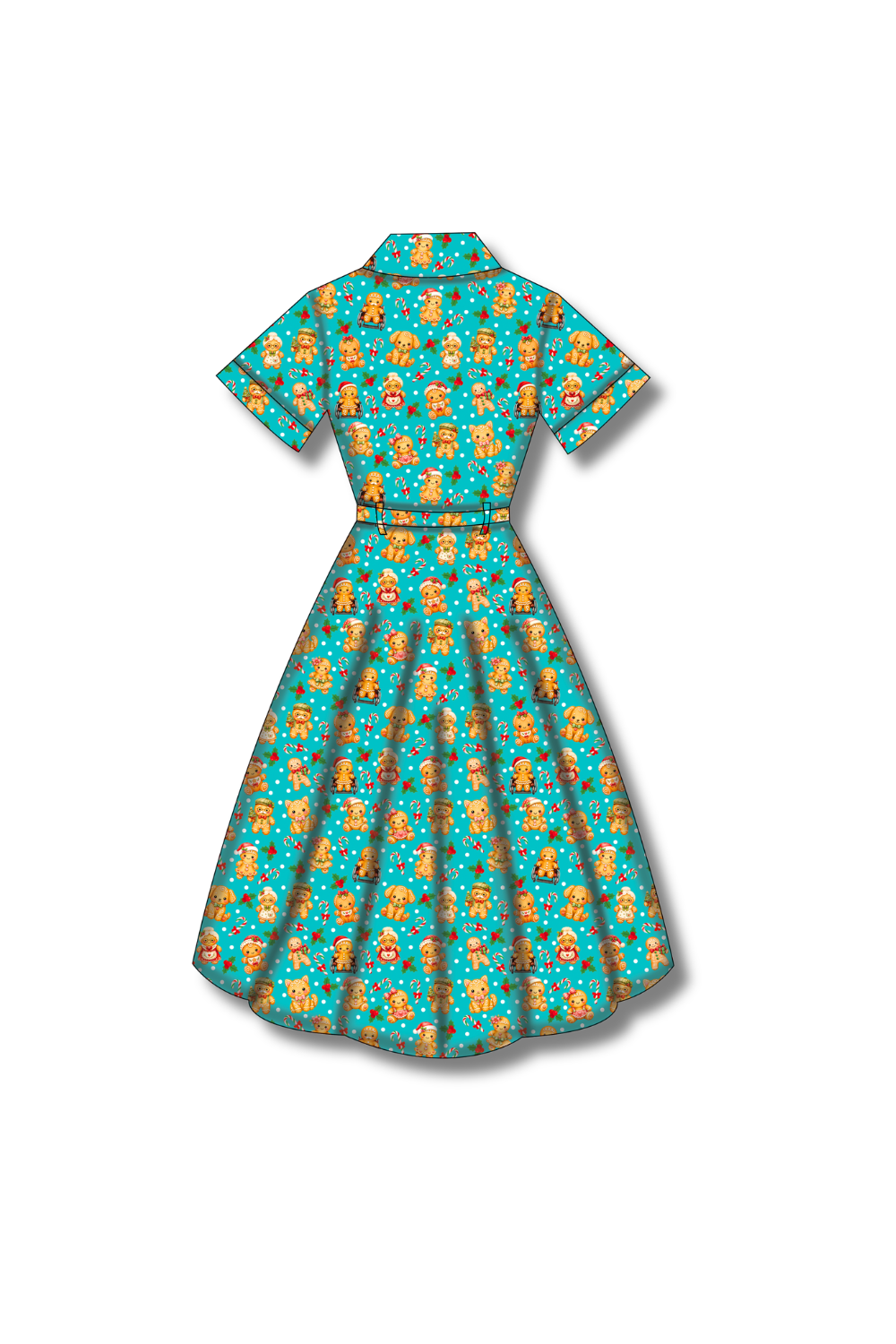 PREORDER - Peggy Swing Dress - Gingerbread Cheer - Estimated dispatch date 5th of November