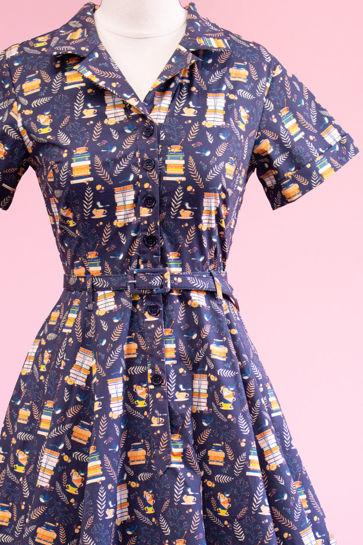 Peggy Swing Dress in The Good Book Print