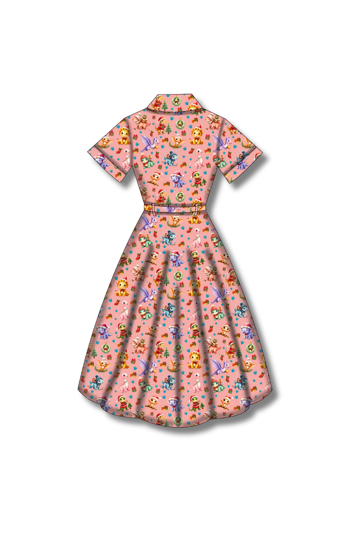 PREORDER - Peggy Swing Dress - Jurassic Jingles - Estimated dispatch date 5th of November