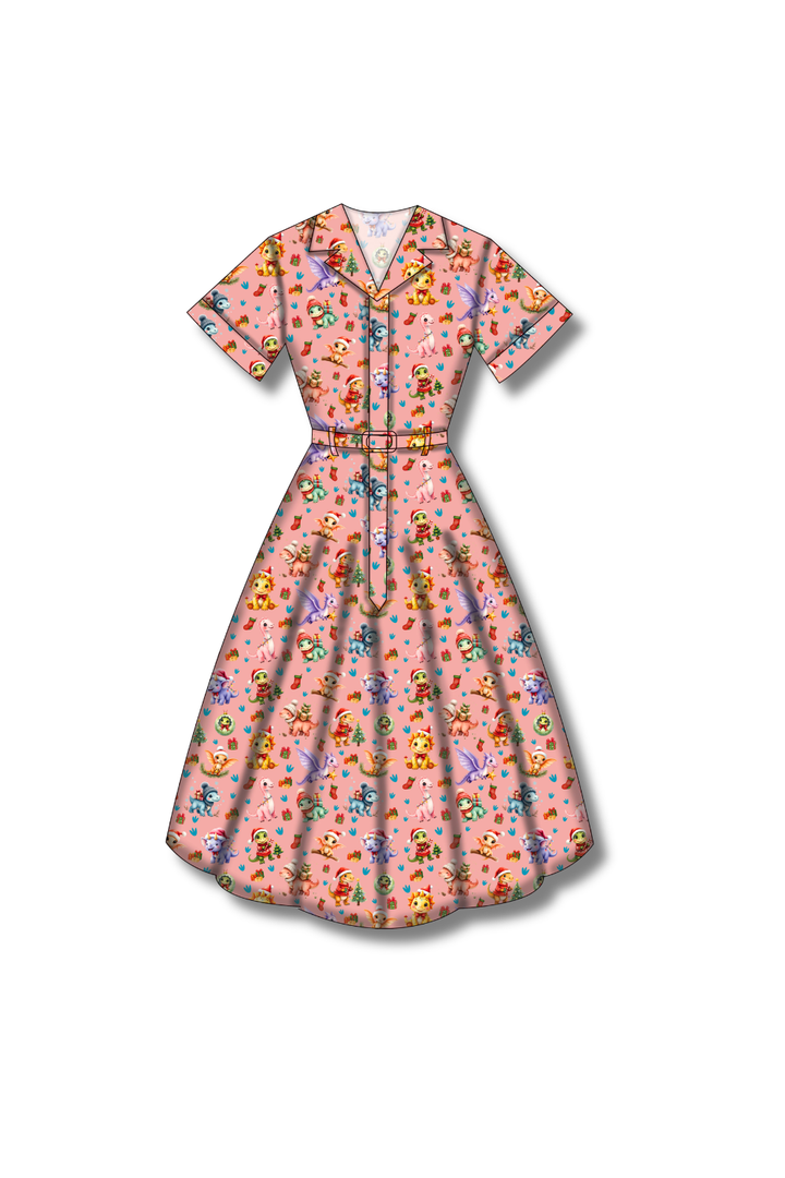 PREORDER - Peggy Swing Dress - Jurassic Jingles - Estimated dispatch date 5th of November