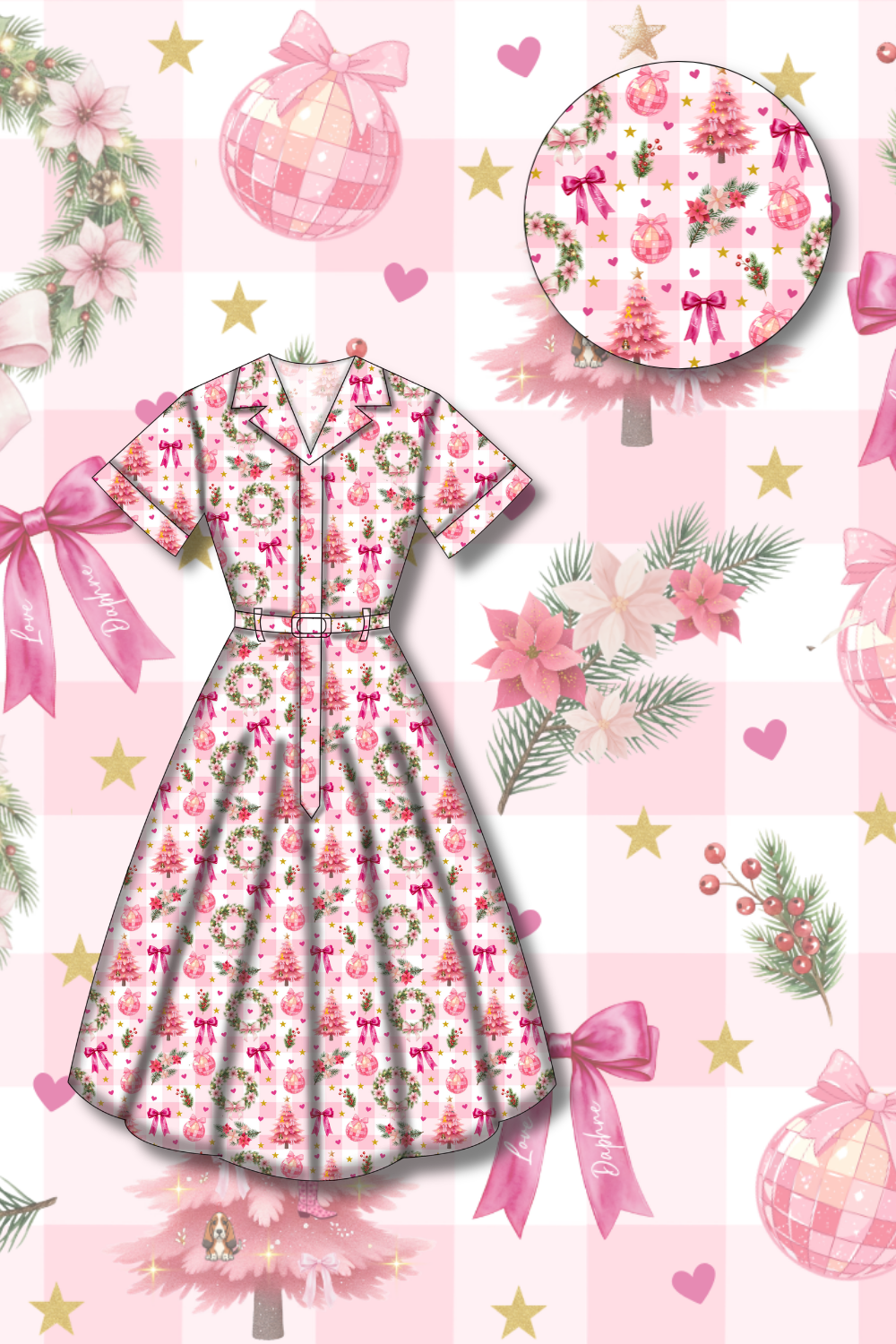 LIMITED EDITION - Peggy Swing Dress - A Love Daphne Pinkmas - Estimated dispatch date 5th of November