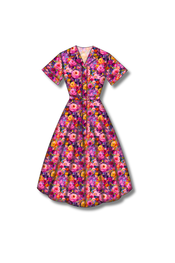 PREORDER - Peggy Swing Dress - Painted in Bloom - Estimated dispatch date 27th of October