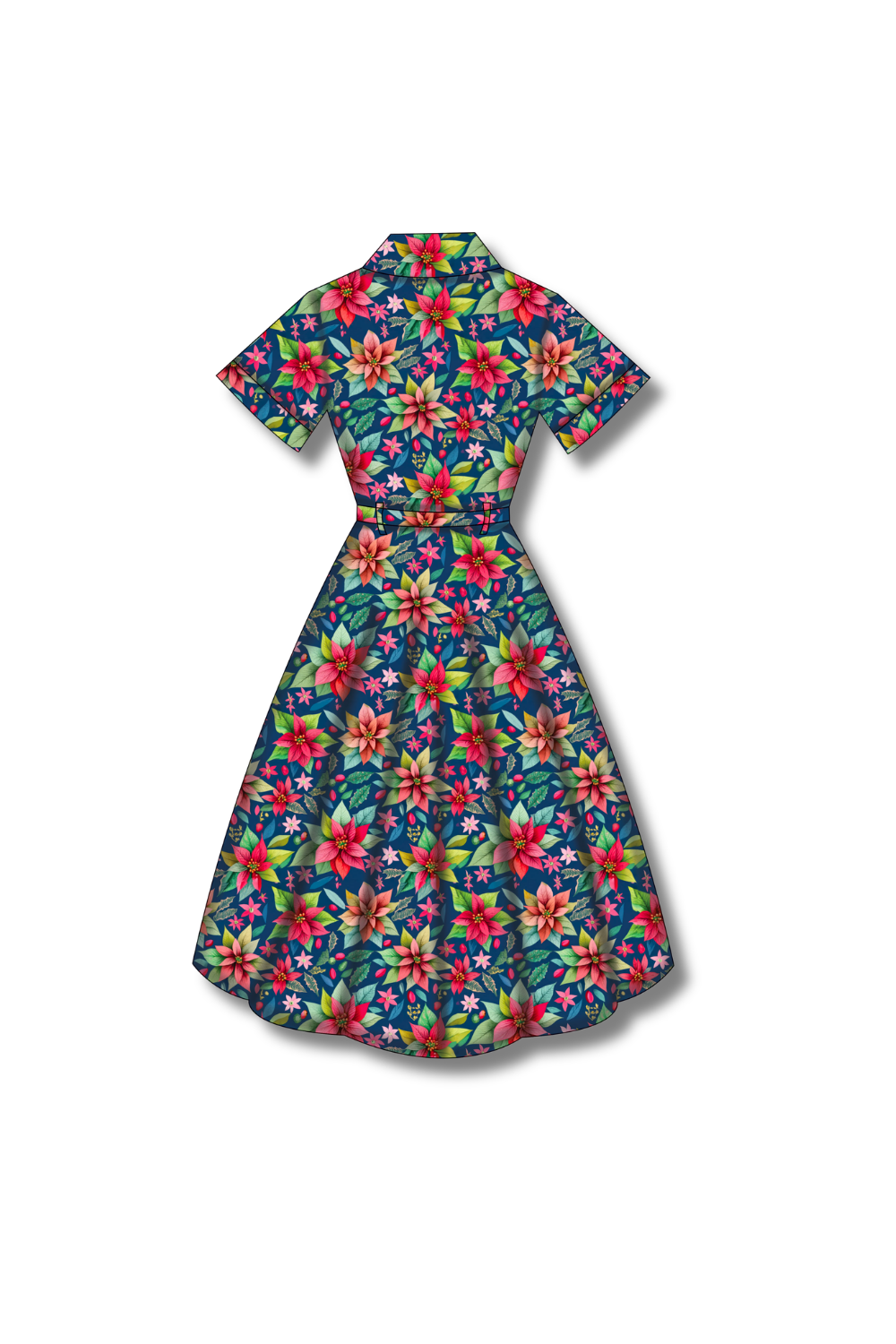 PREORDER - Peggy Swing Dress - Poinsettia Party - Estimated dispatch date 5th of November