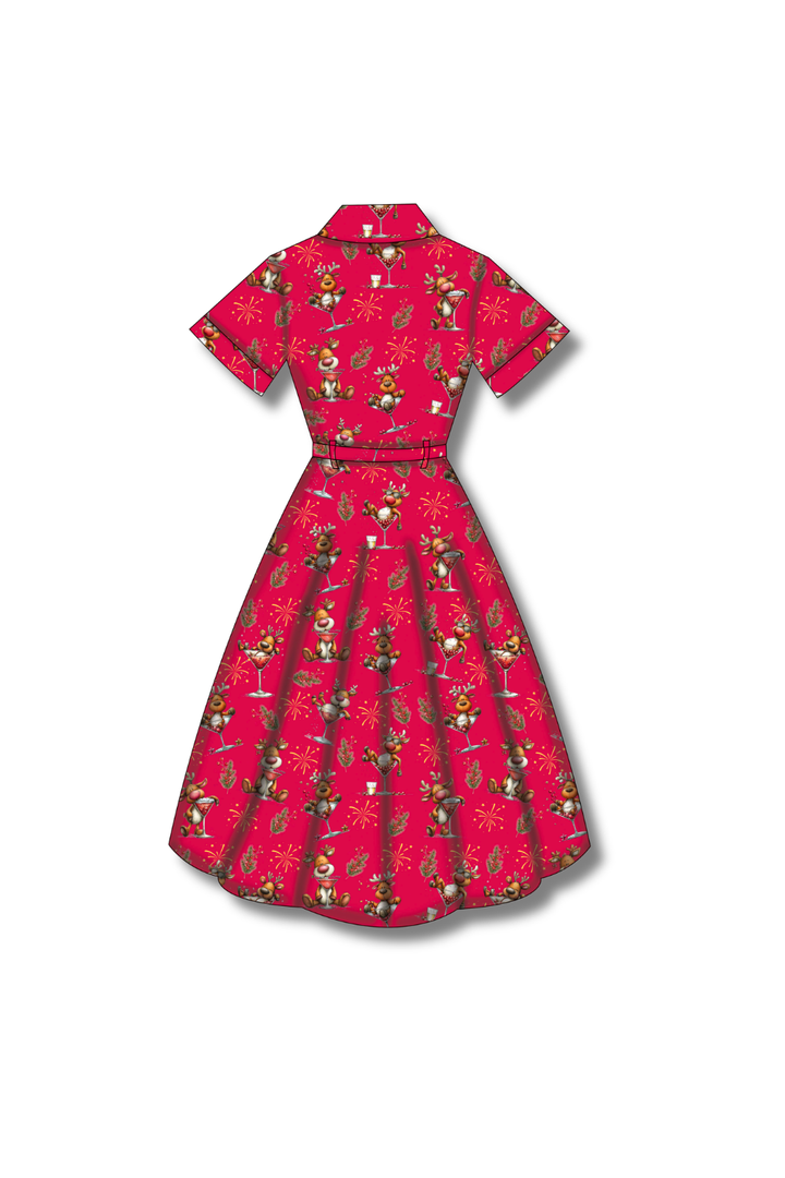 PREORDER - Peggy Swing Dress - Rudolph After Hours - Estimated dispatch date 5th of November