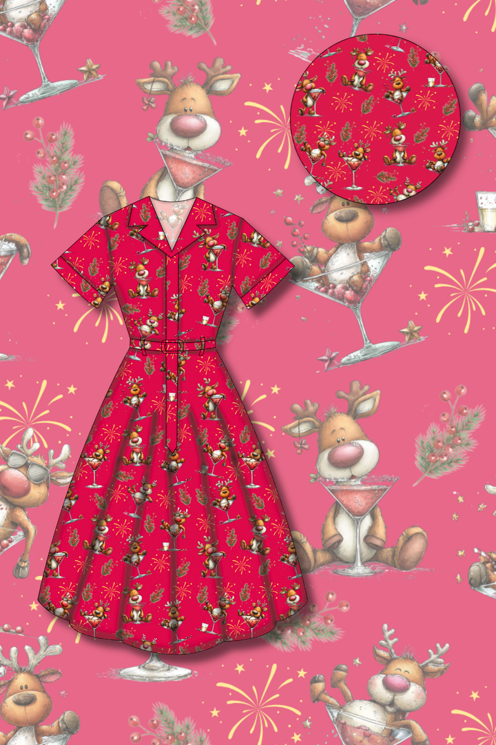 PREORDER - Peggy Swing Dress - Rudolph After Hours - Estimated dispatch date 5th of November