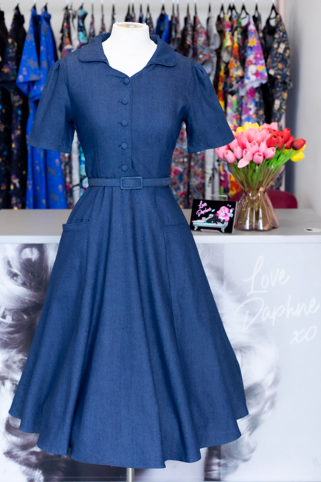 Penelope Denim Shirt Dress