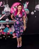 Pink and Navy Floral Elsie Dress