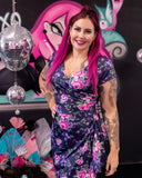 Pink and Navy Floral Elsie Dress