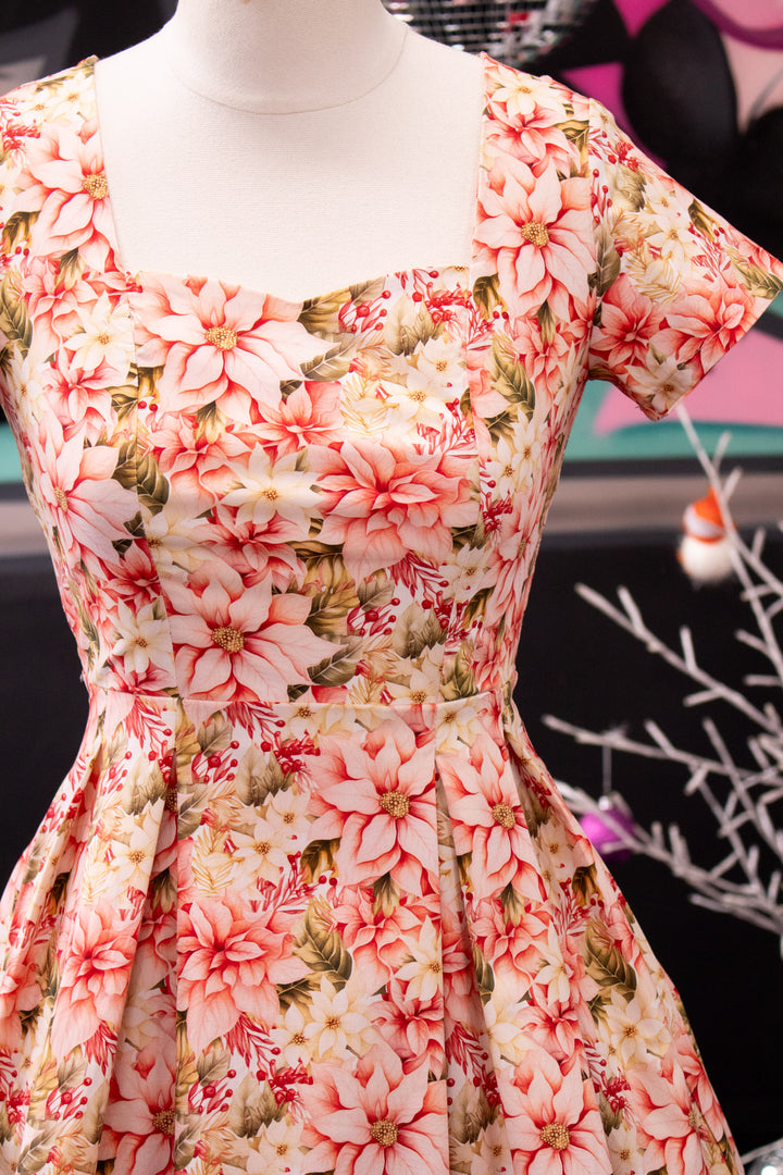 INSTOCK - Pixie Sweetheart Dress - Pink Poinsettia