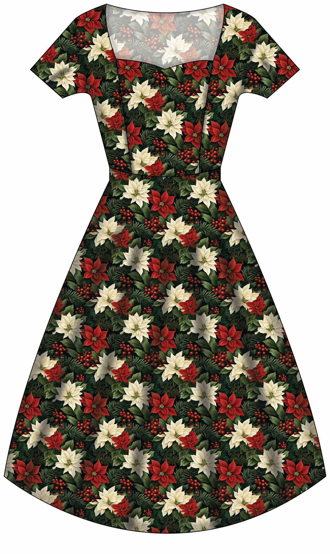 Pixie Sweetheart Dress - Poinsettia - Preorder for dispatch 28th of October