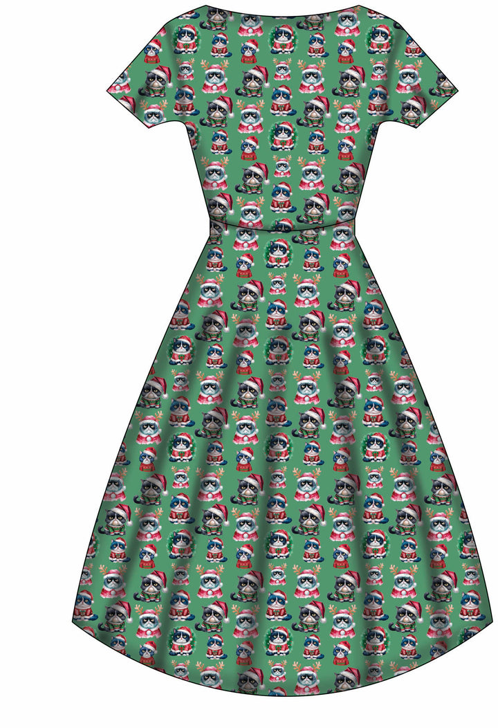 Pixie Sweetheart Dress - Grumpy Cats Christmas- Preorder for dispatch 28th of October