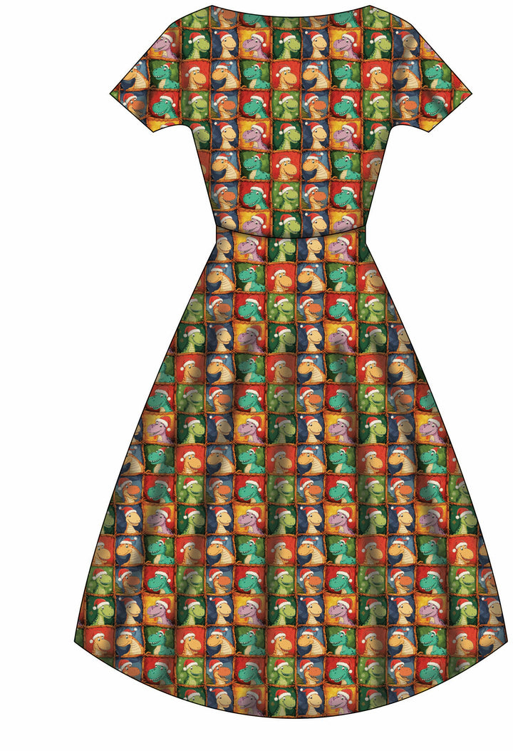 Pixie Sweetheart Dress - Dino's First Christmas - Preorder for dispatch 28th of October