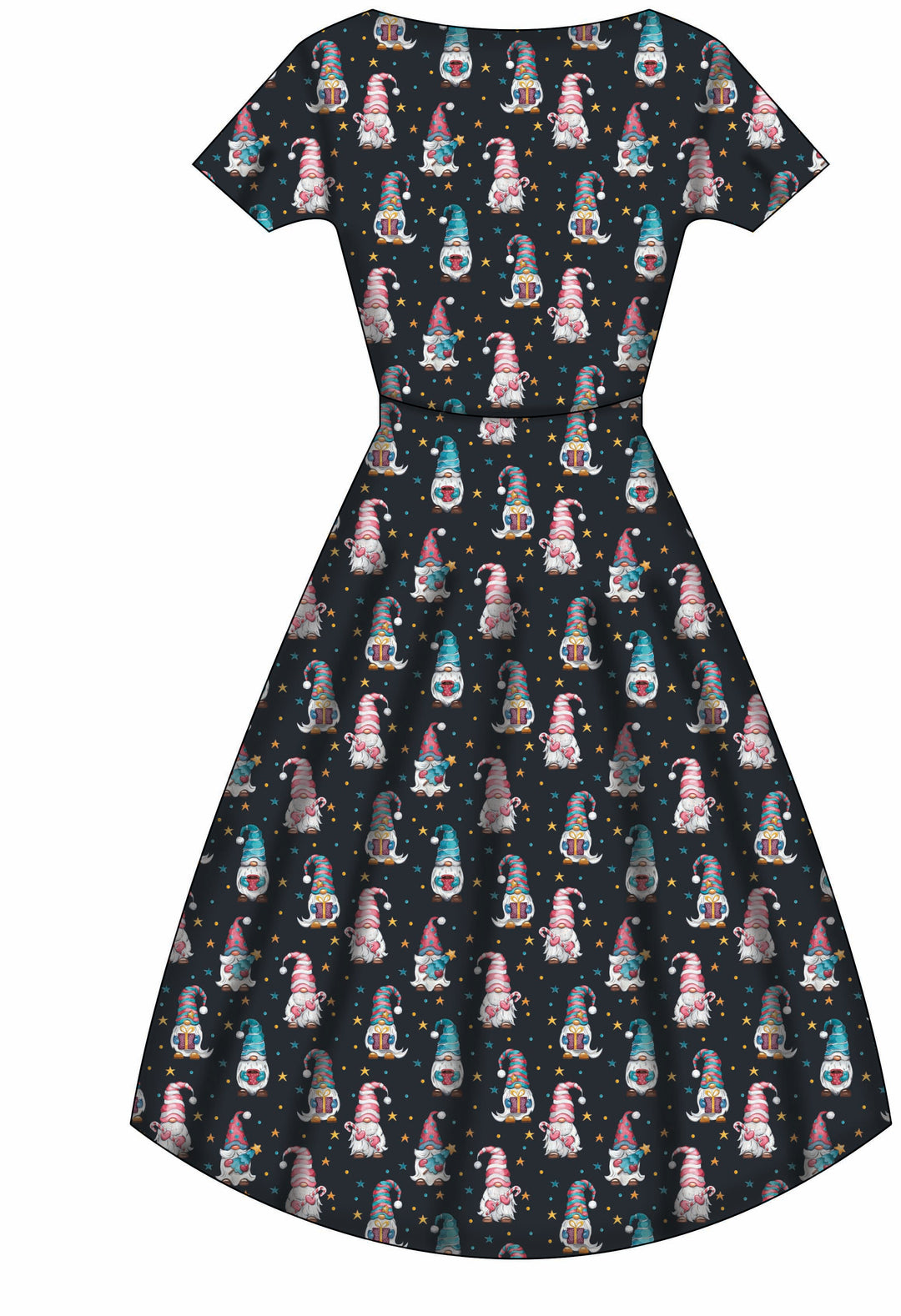 Pixie Sweetheart Dress - Christmas Gnomes - Preorder for dispatch 28th of October