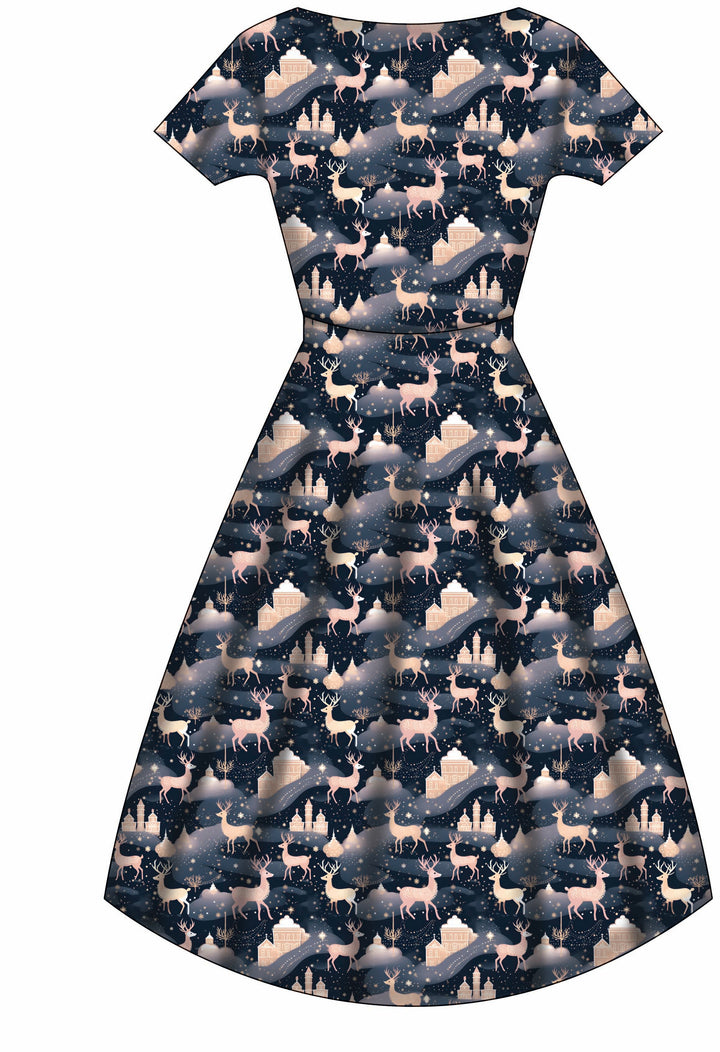 Pixie Sweetheart Dress - Christmas Reindeer - Preorder for dispatch 28th of October