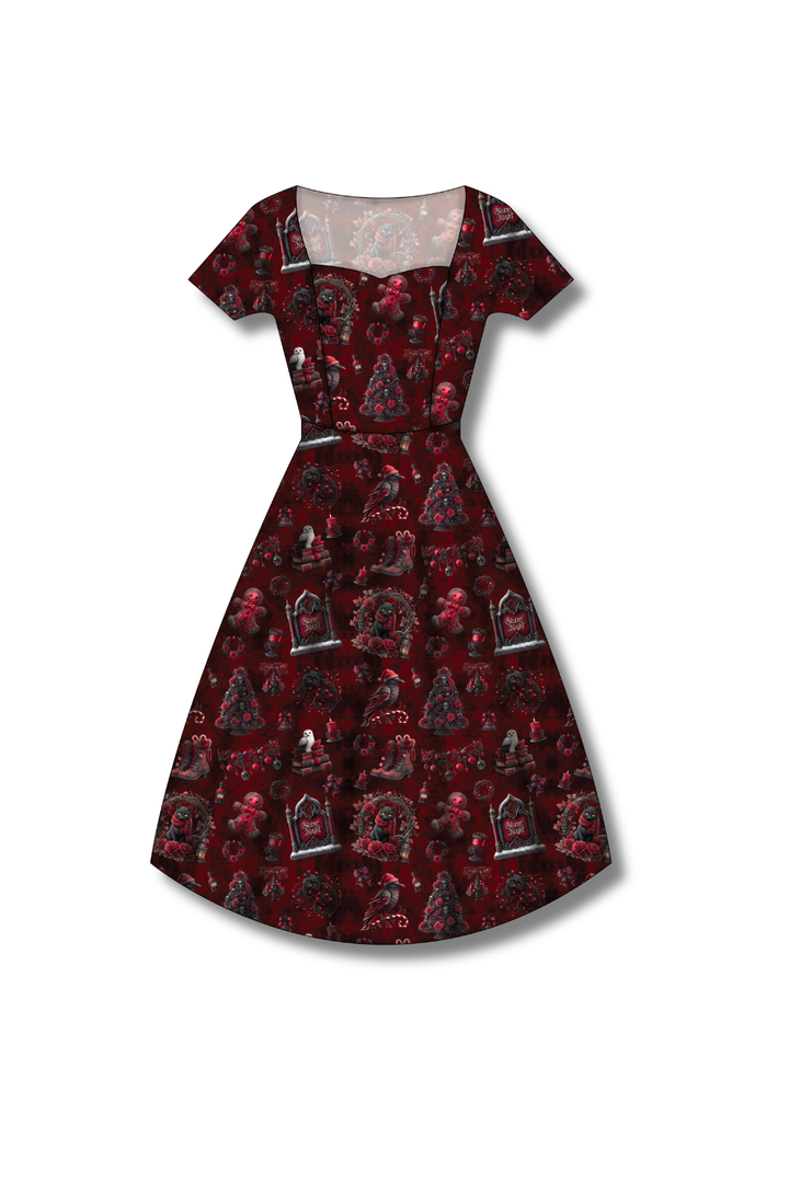 PREORDER - Pixie Swing Dress - Not So Silent Night - Estimated dispatch date 5th of November