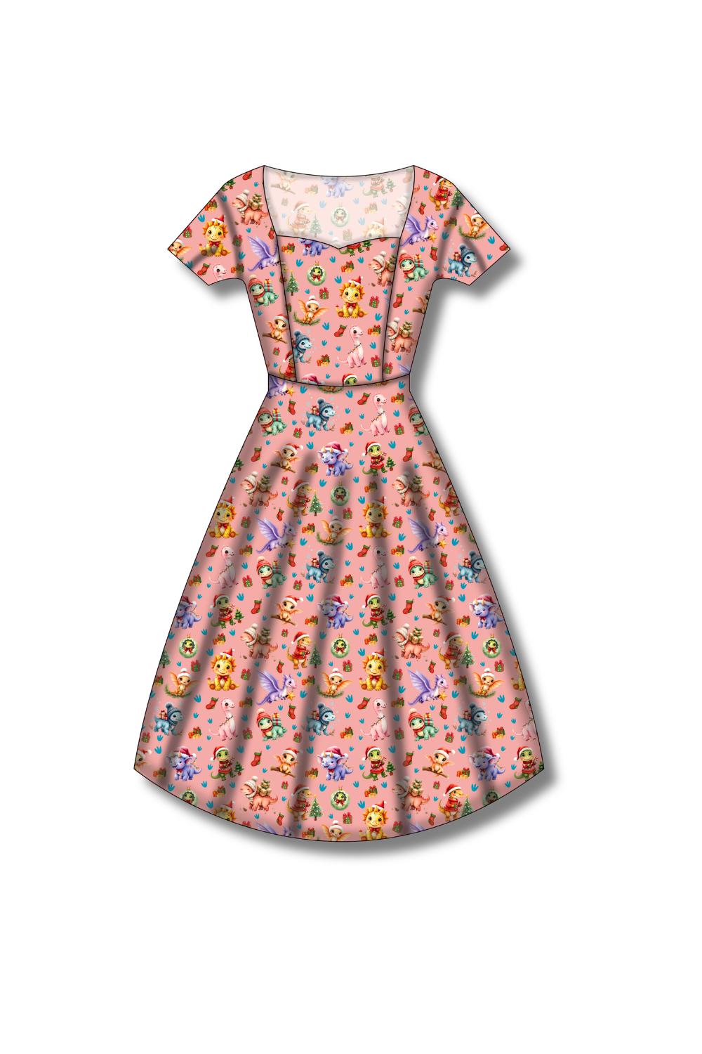 PREORDER - Pixie Swing Dress - Jurassic Jingles - Estimated dispatch date 5th of November