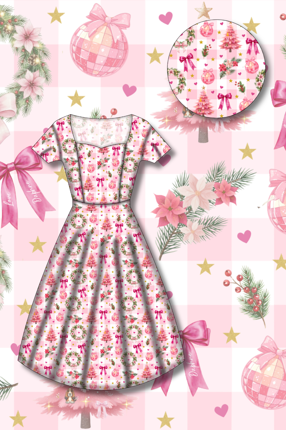 LIMITED EDITION - Pixie Swing Dress - A Love Daphne Pinkmas - Estimated dispatch date 5th of November