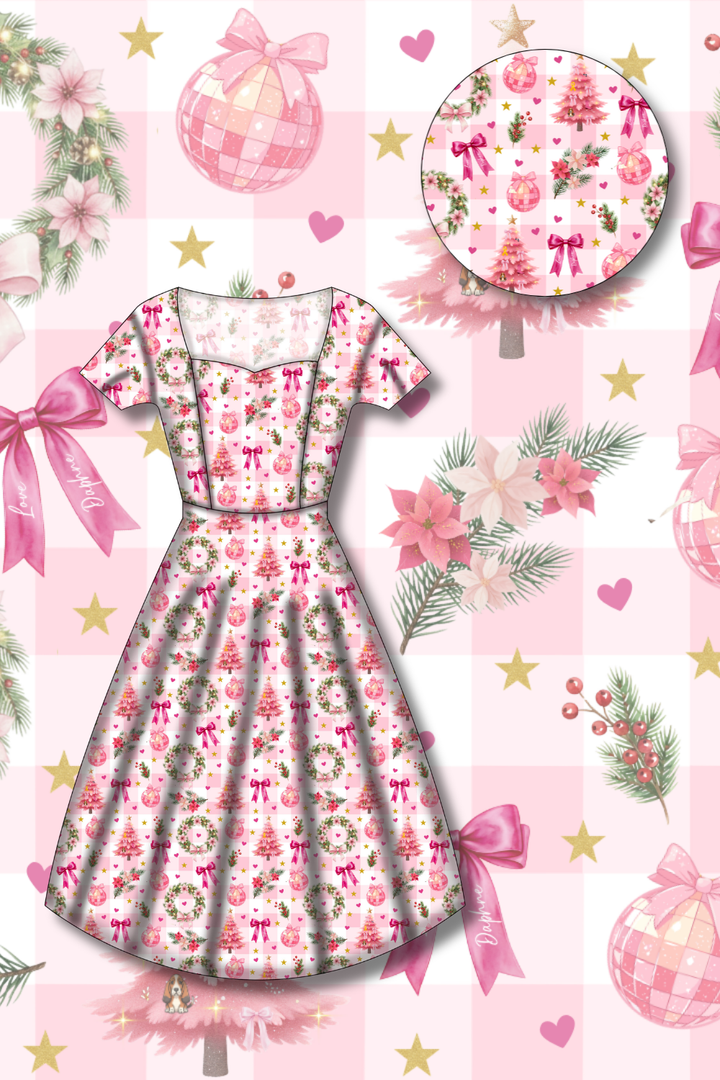 LIMITED EDITION - Pixie Swing Dress - A Love Daphne Pinkmas - Estimated dispatch date 5th of November