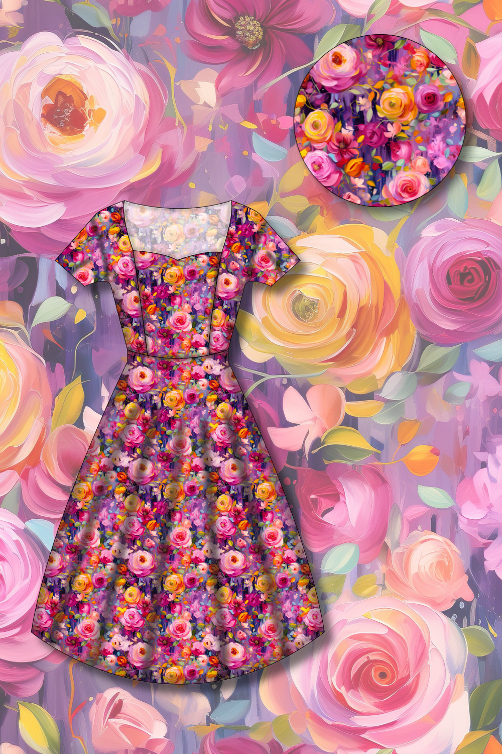 PREORDER - Pixie Sweetheart Dress - Painted in Bloom - Estimated dispatch date 27th of October