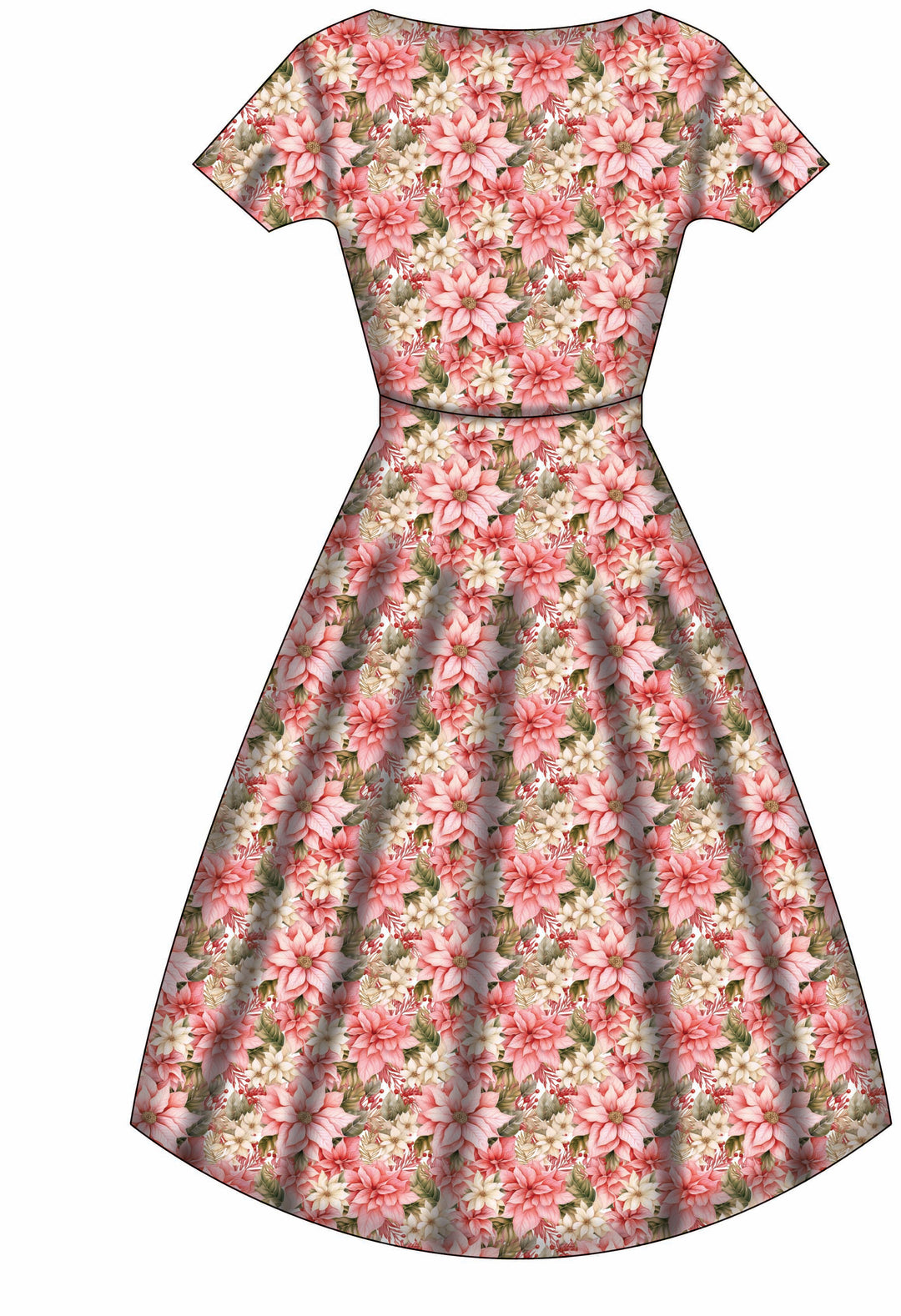 Pixie Sweetheart Dress - Pink Poinsettia -  - Preorder for dispatch 28th of October