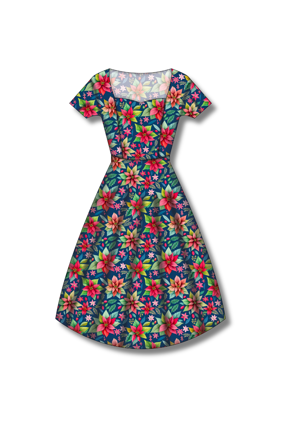 PREORDER - Pixie Swing Dress - Poinsettia Party - Estimated dispatch date 5th of November