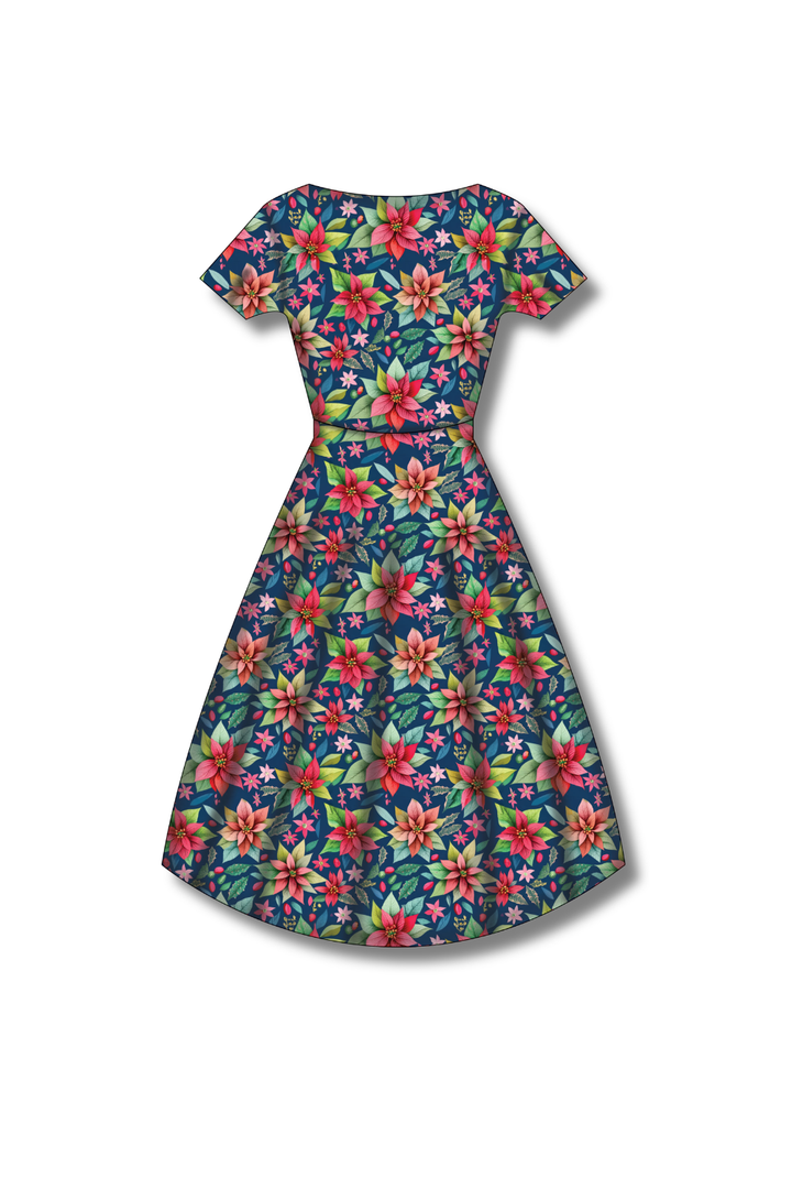PREORDER - Pixie Swing Dress - Poinsettia Party - Estimated dispatch date 5th of November