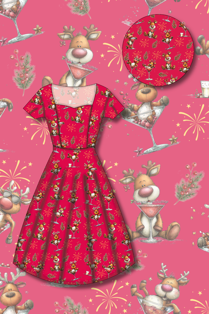 PREORDER - Pixie Swing Dress - Rudolph After Hours - Estimated dispatch date 5th of November