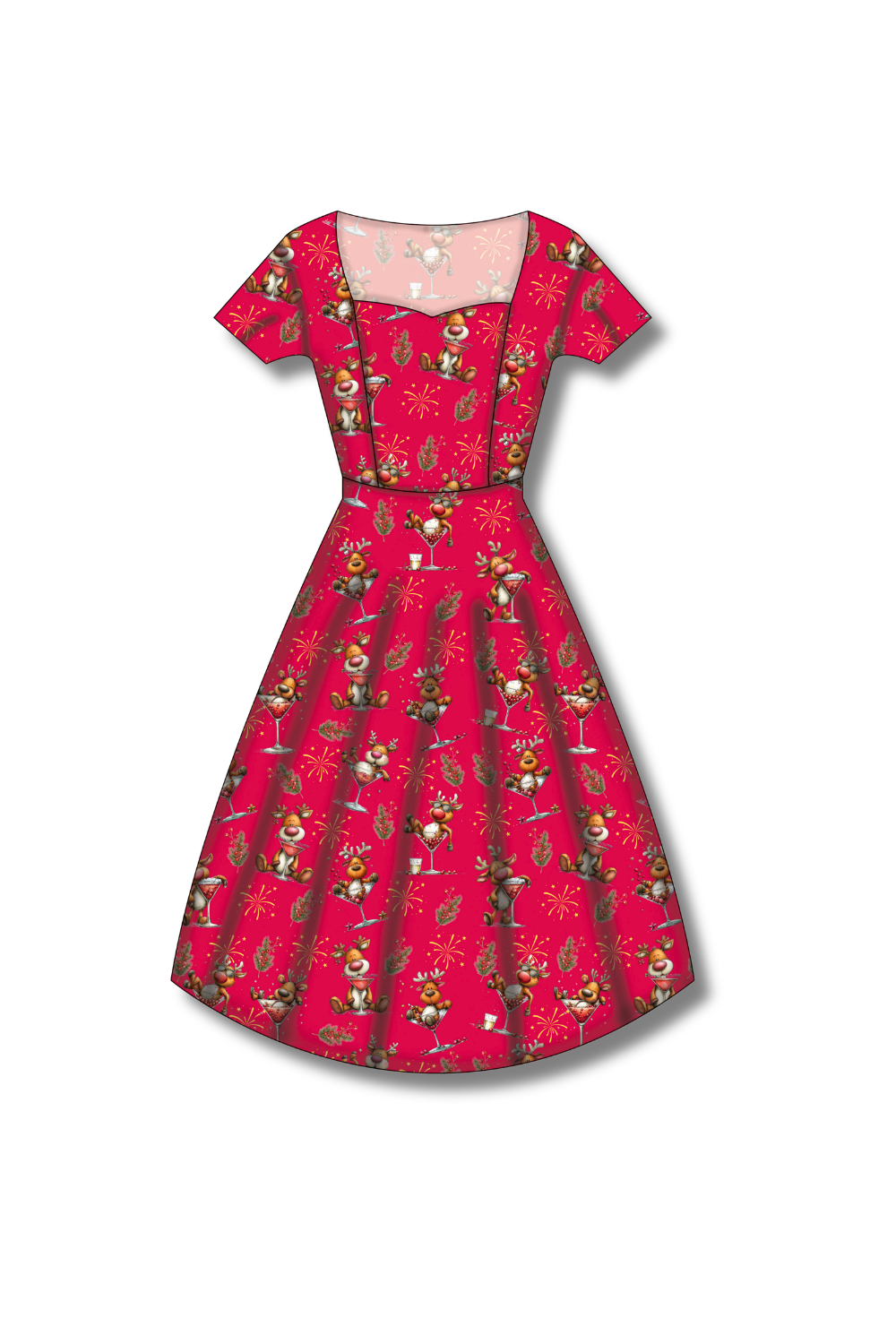 PREORDER - Pixie Swing Dress - Rudolph After Hours - Estimated dispatch date 5th of November