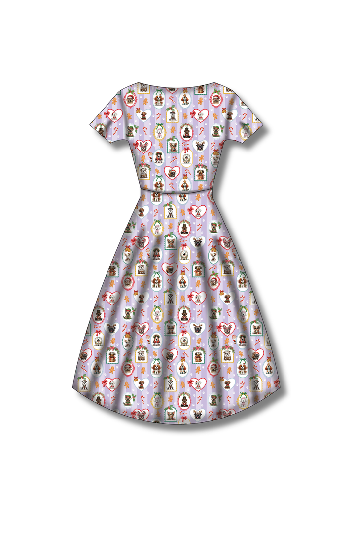 PREORDER - Pixie Swing Dress - Santa Pawtraits - Estimated dispatch date 5th of November