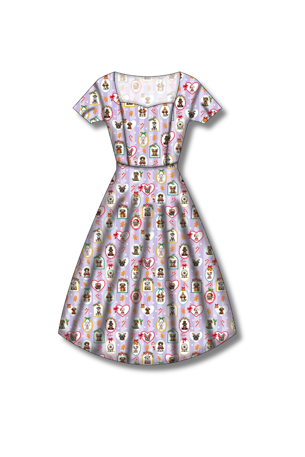 PREORDER - Pixie Swing Dress - Santa Pawtraits - Estimated dispatch date 5th of November