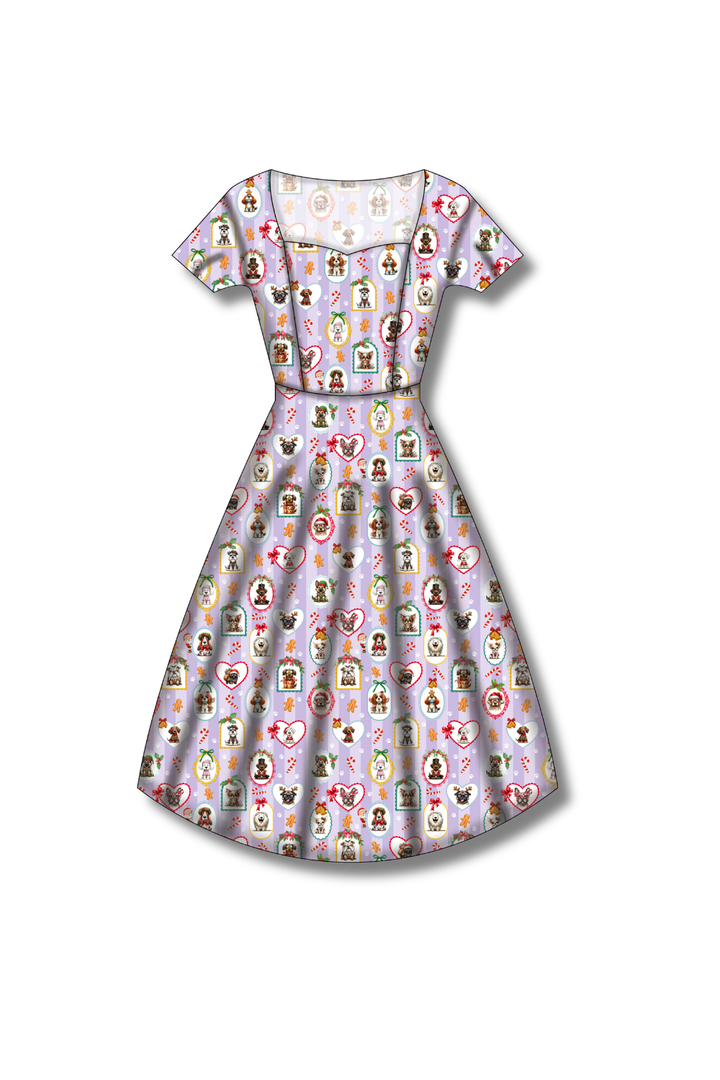 PREORDER - Pixie Swing Dress - Santa Pawtraits - Estimated dispatch date 5th of November