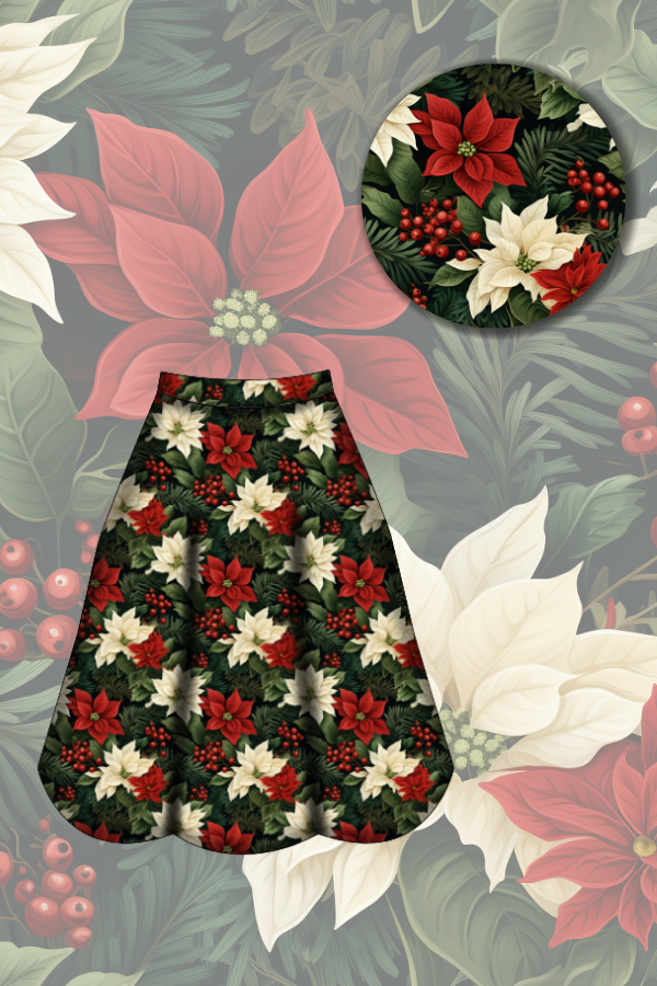 Eden Skirt - Poinsettia - Preorder for dispatch 28th of October