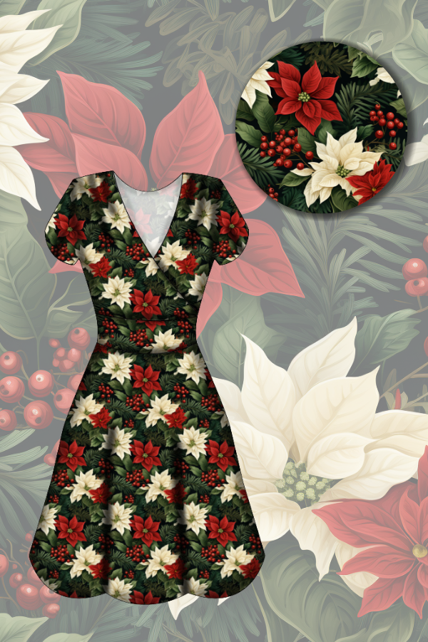 Maeve Swing Dress - Poinsettia - Preorder for dispatch 28th of October