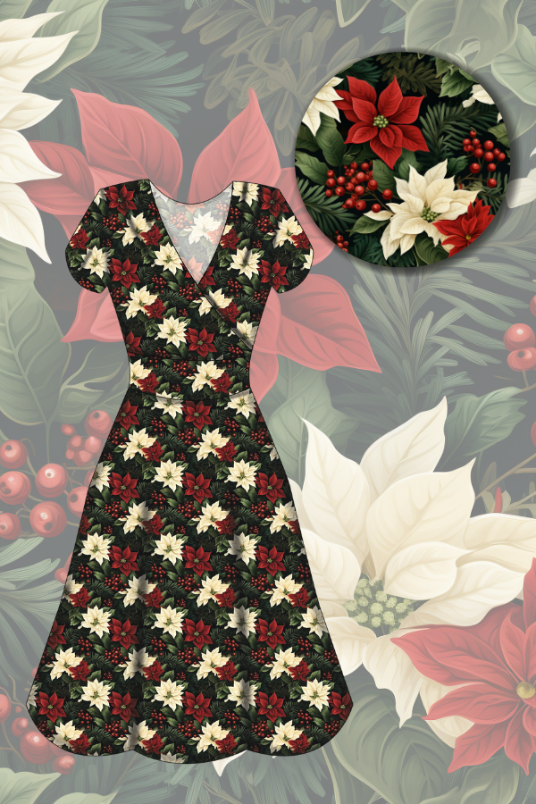 Mimi Swing Dress - Poinsettia - Preorder for dispatch 28th of October
