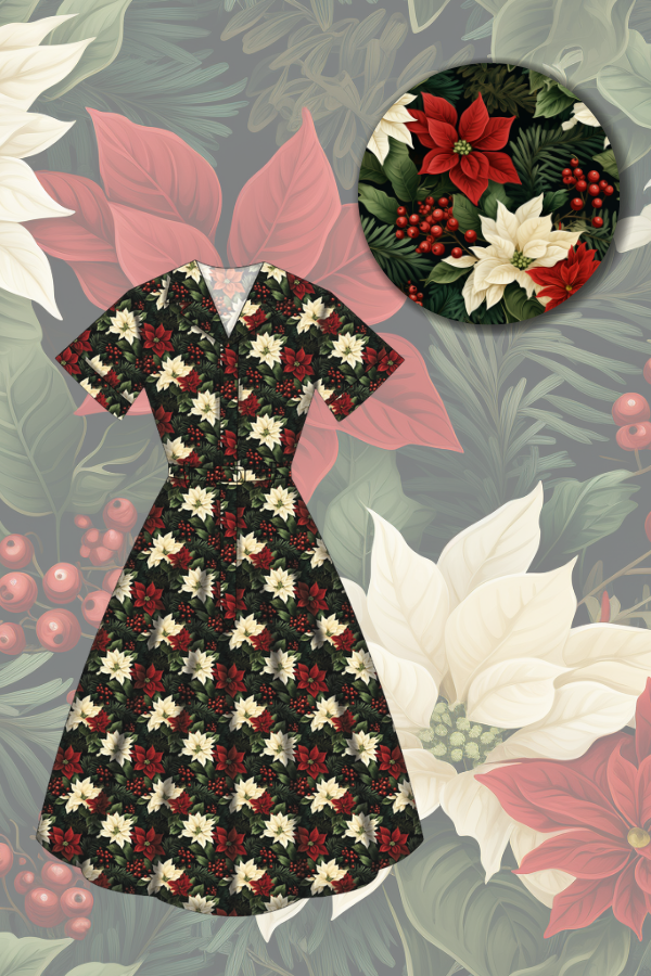 Peggy Swing Dress - Poinsettia - Preorder for dispatch 28th of October