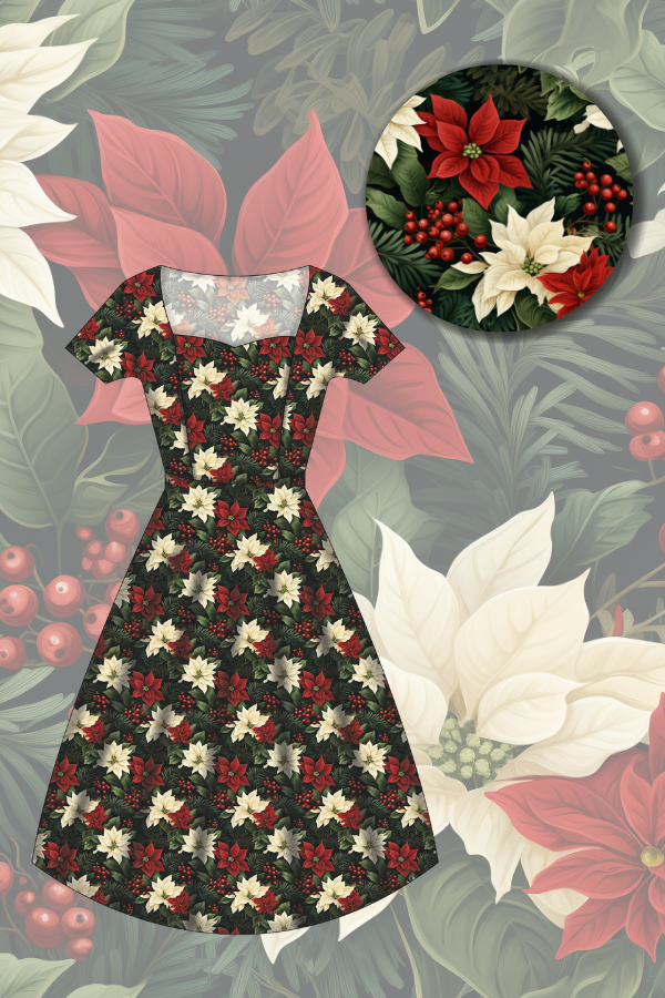 Pixie Sweetheart Dress - Poinsettia - Preorder for dispatch 28th of October