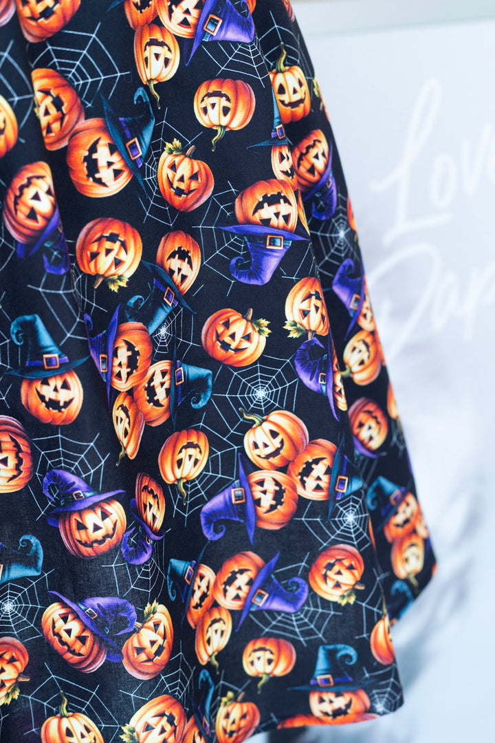 Pumpkins & Spiderwebs Aline Skirt