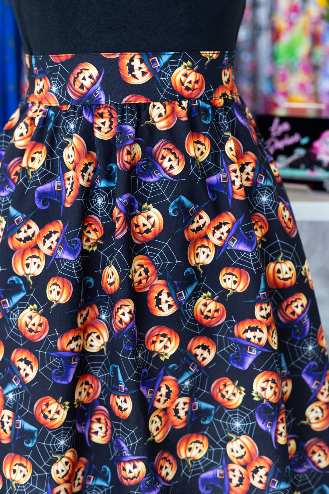 Pumpkins & Spiderwebs Aline Skirt