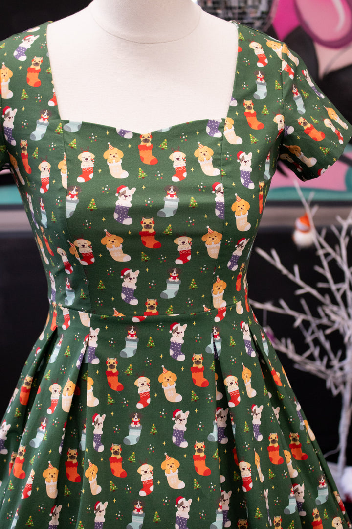 INSTOCK - Pixie Sweetheart Dress - Christmas Pups