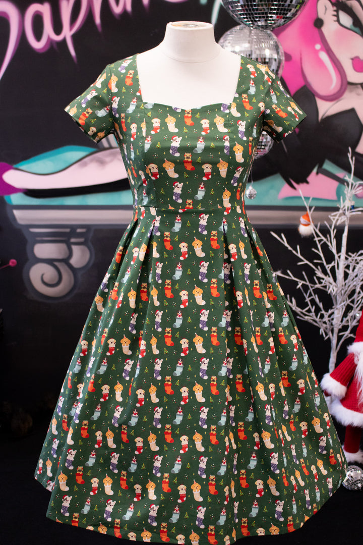 INSTOCK - Pixie Sweetheart Dress - Christmas Pups