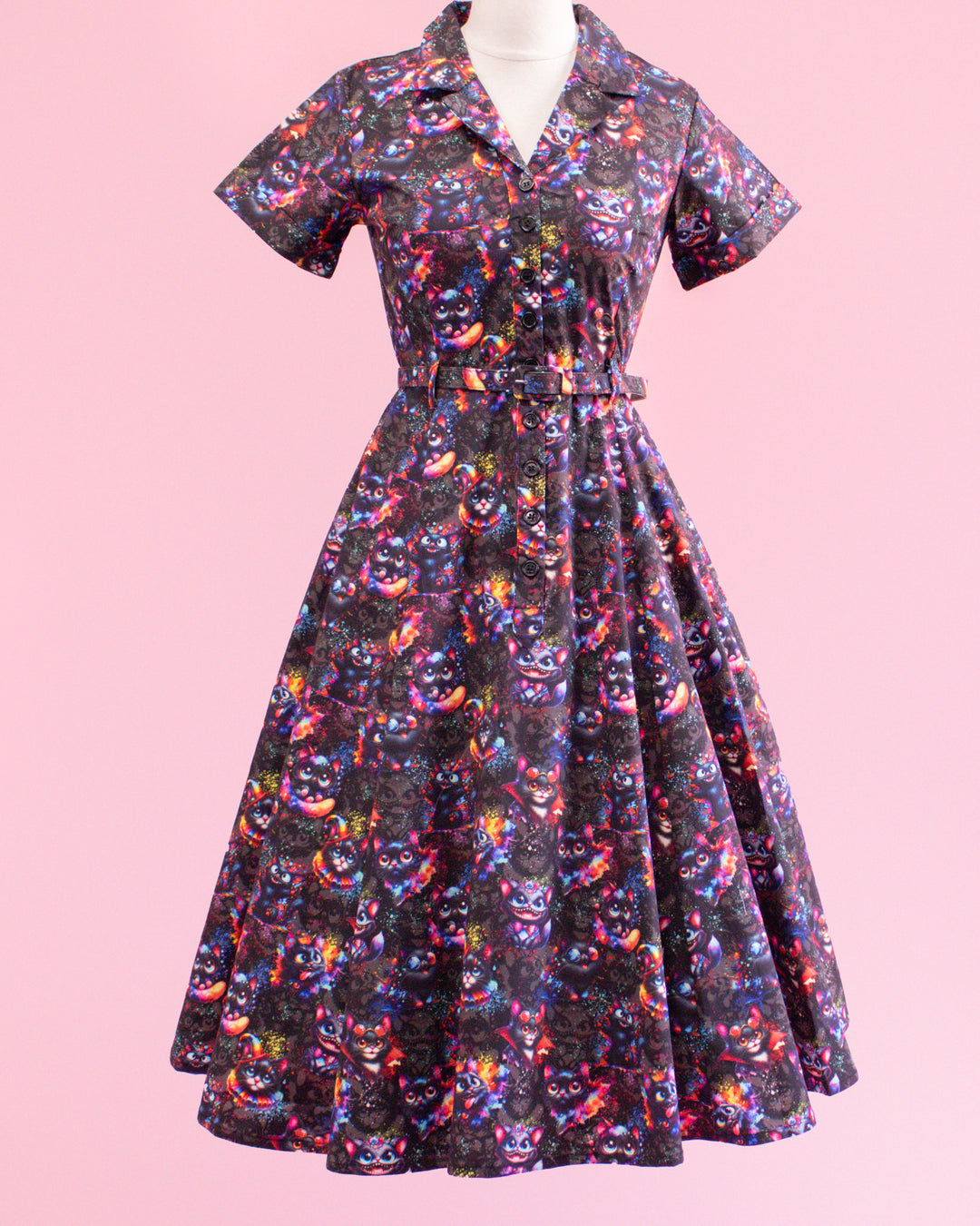 Peggy Swing Dress in Purfect Villain