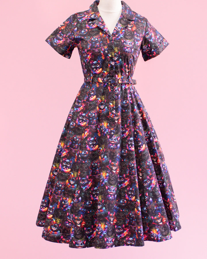 Peggy Swing Dress in Purfect Villain