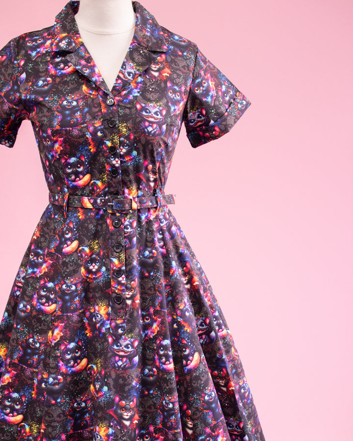 Peggy Swing Dress in Purfect Villain