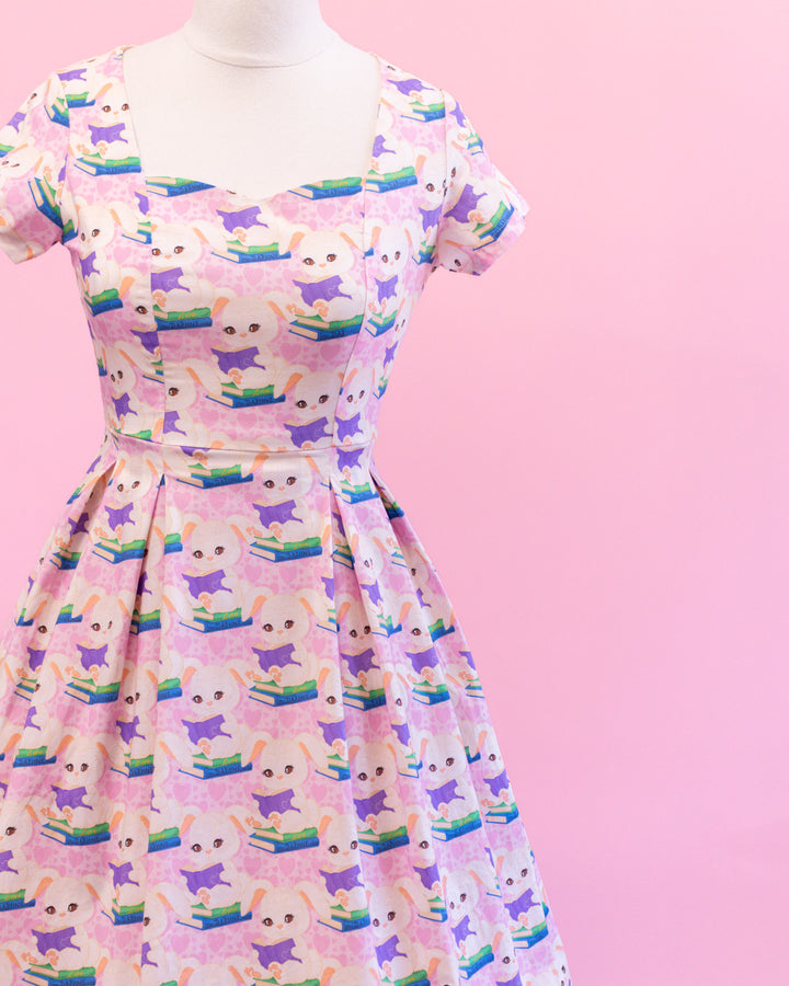 Pixie Sweetheart Dress - Purple Bunny