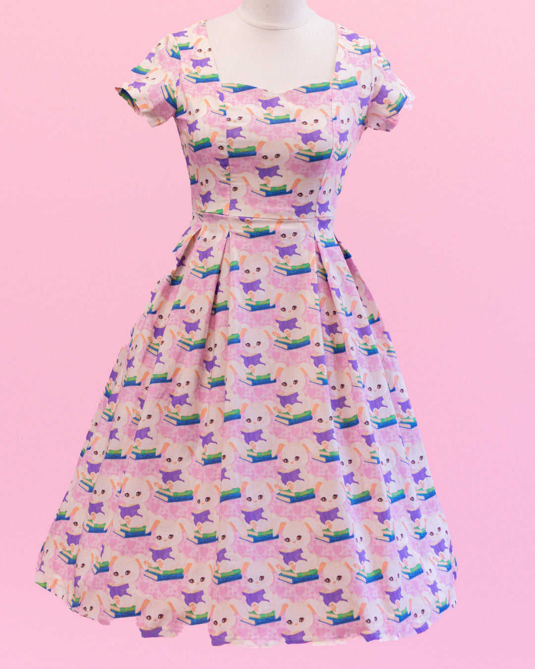 Pixie Sweetheart Dress - Purple Bunny