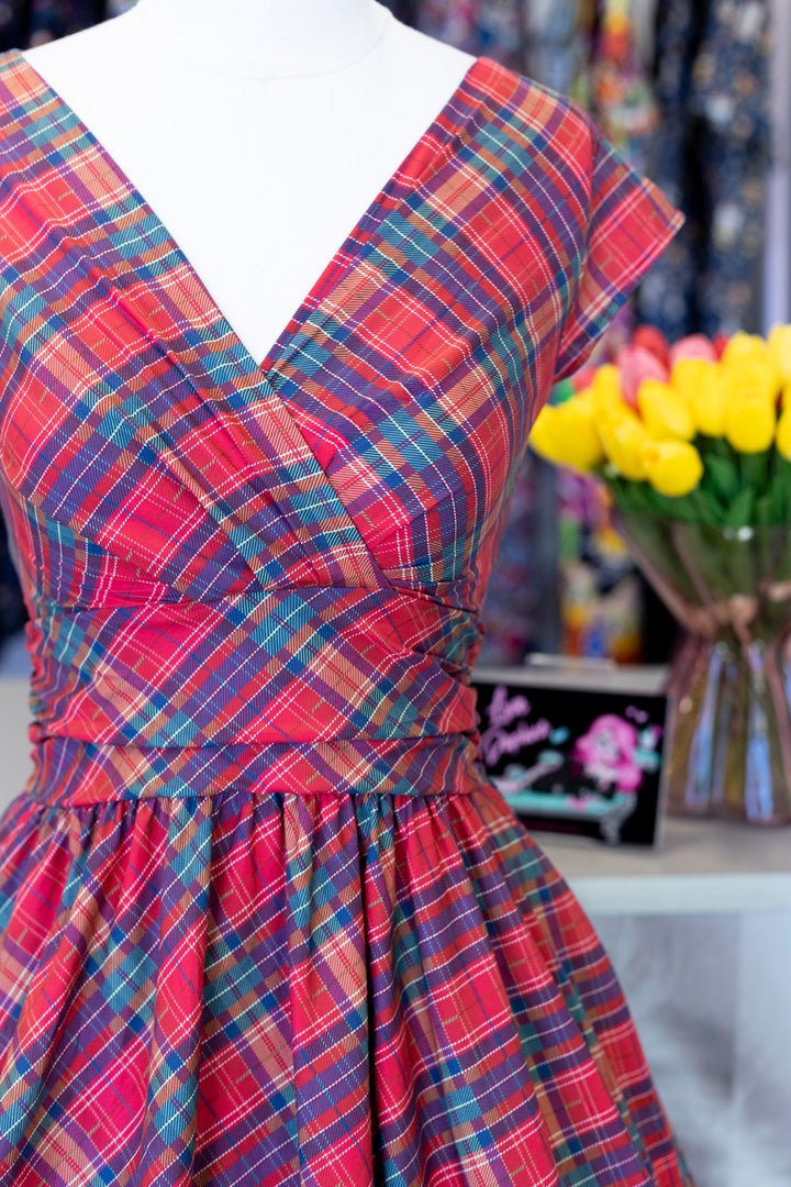PREORDER - Red Plaid Greta Dress - Expected dispatch date 12th of November