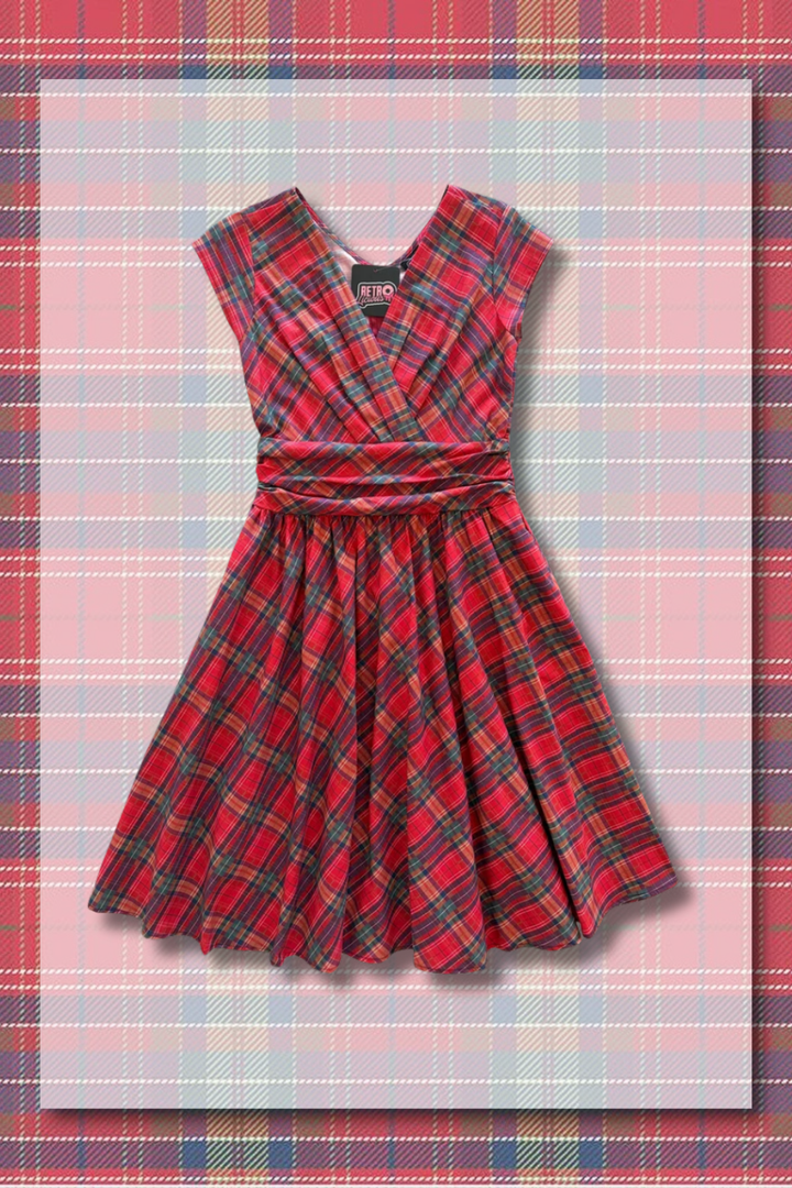 PREORDER - Red Plaid Greta Dress - Expected dispatch date 29th of October
