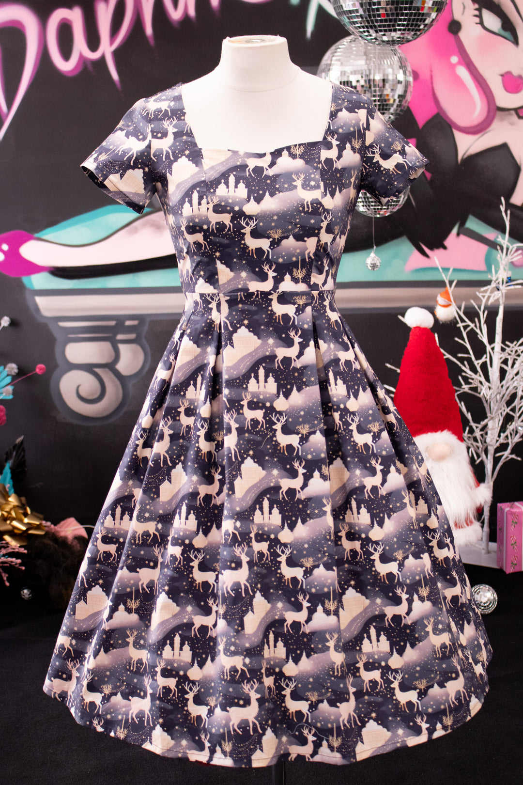 INSTOCK - Pixie Sweetheart Dress - Christmas Reindeer